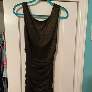 Filtre Open Back Black Dress